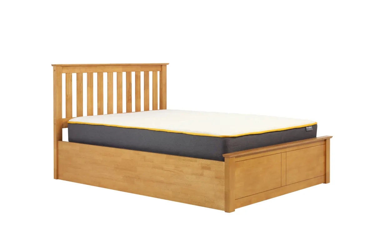 GroveCraft Blue Wooden Ottoman Bed Frame