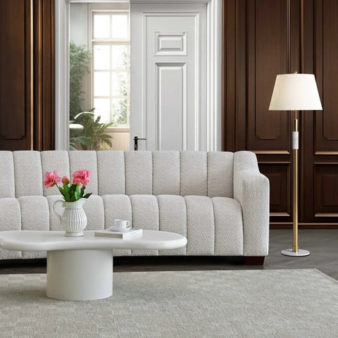 Paloma 3 Seater Sofa in Oatmeal Boucle - Lifestyle Image 