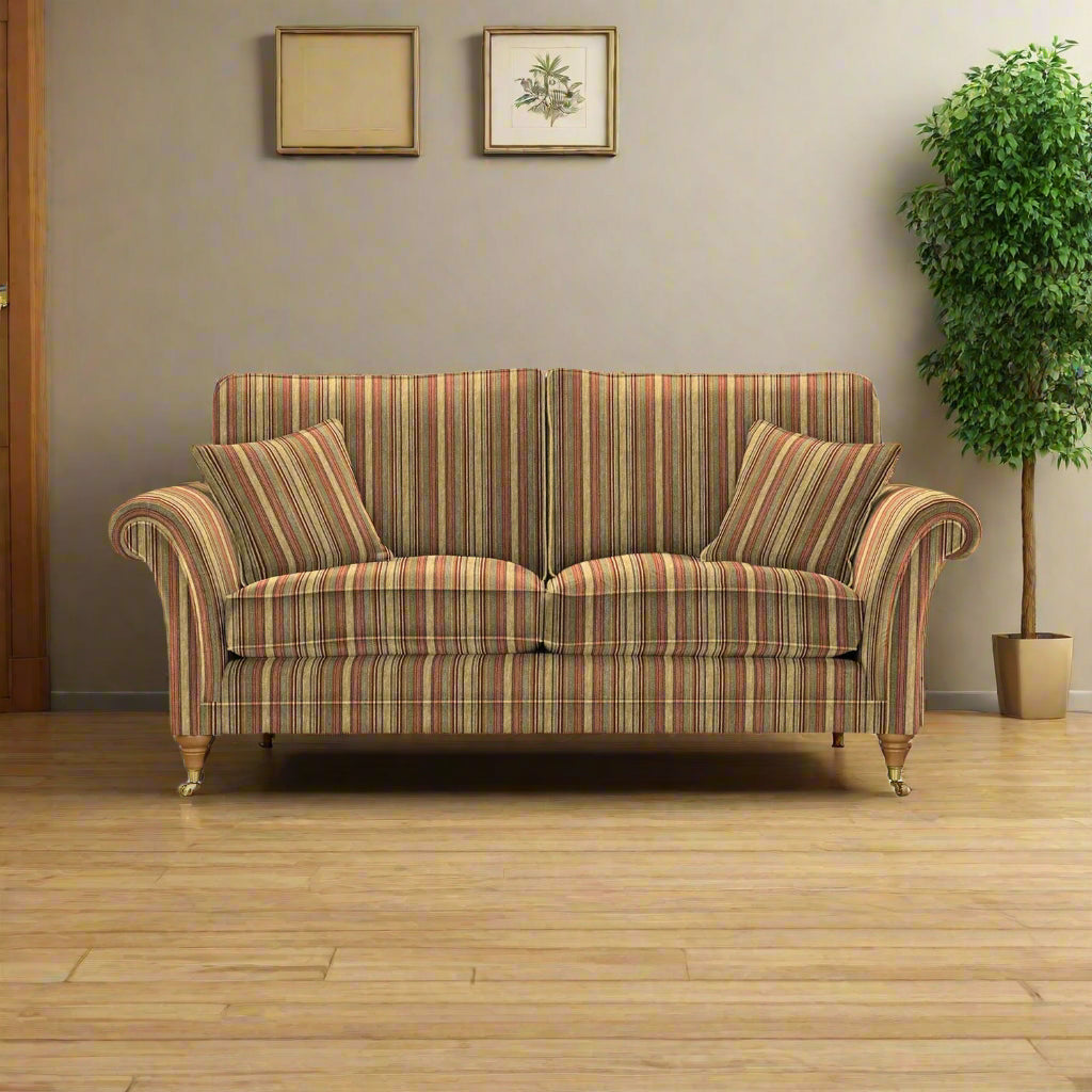 Burghley Warwick Beige 2 Seater Fabric Sofa