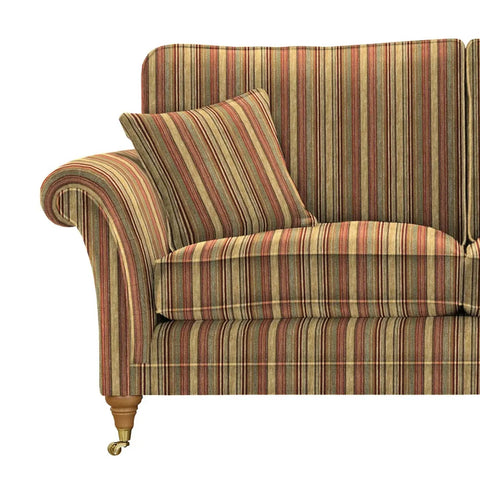 Burghley Warwick Beige 2 Seater Fabric Sofa, also available in Corner, 4 and 3 Seater Sofa and Armchair. Choose from a variety of fabrics and colours - Close Up of Arm Detail