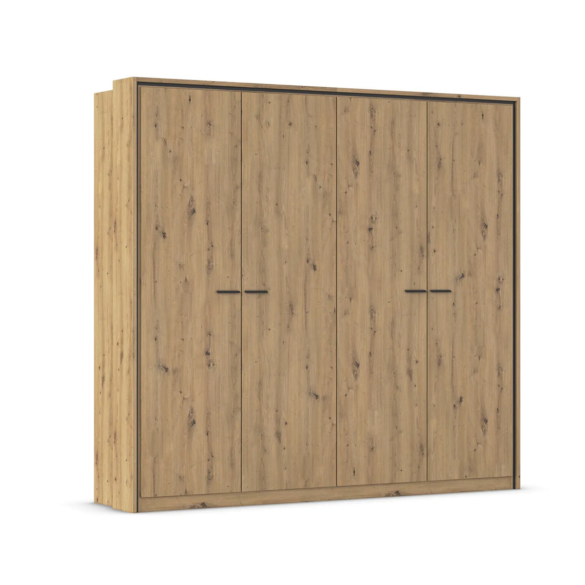 Zolo Artisan Oak 4 Door hinged Wardrobe - 230cm