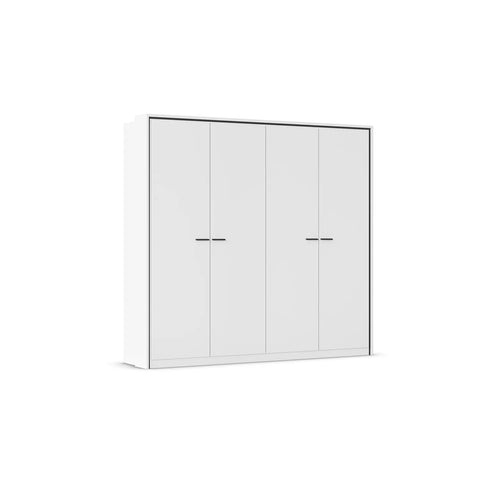 Zolo White 4 Door hinged Wardrobe - 230cm