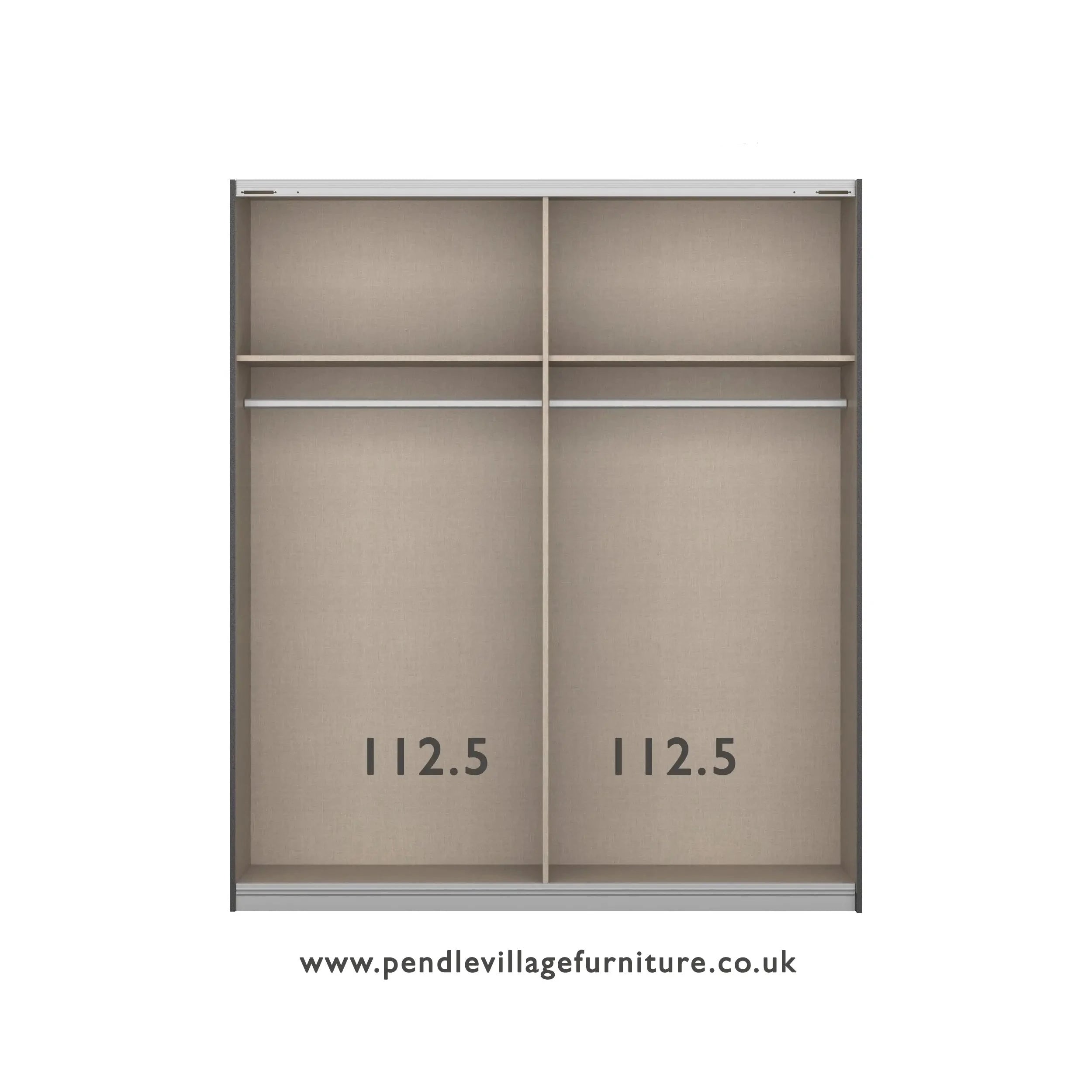 Artemis White 2 Door Sliding Wardrobe