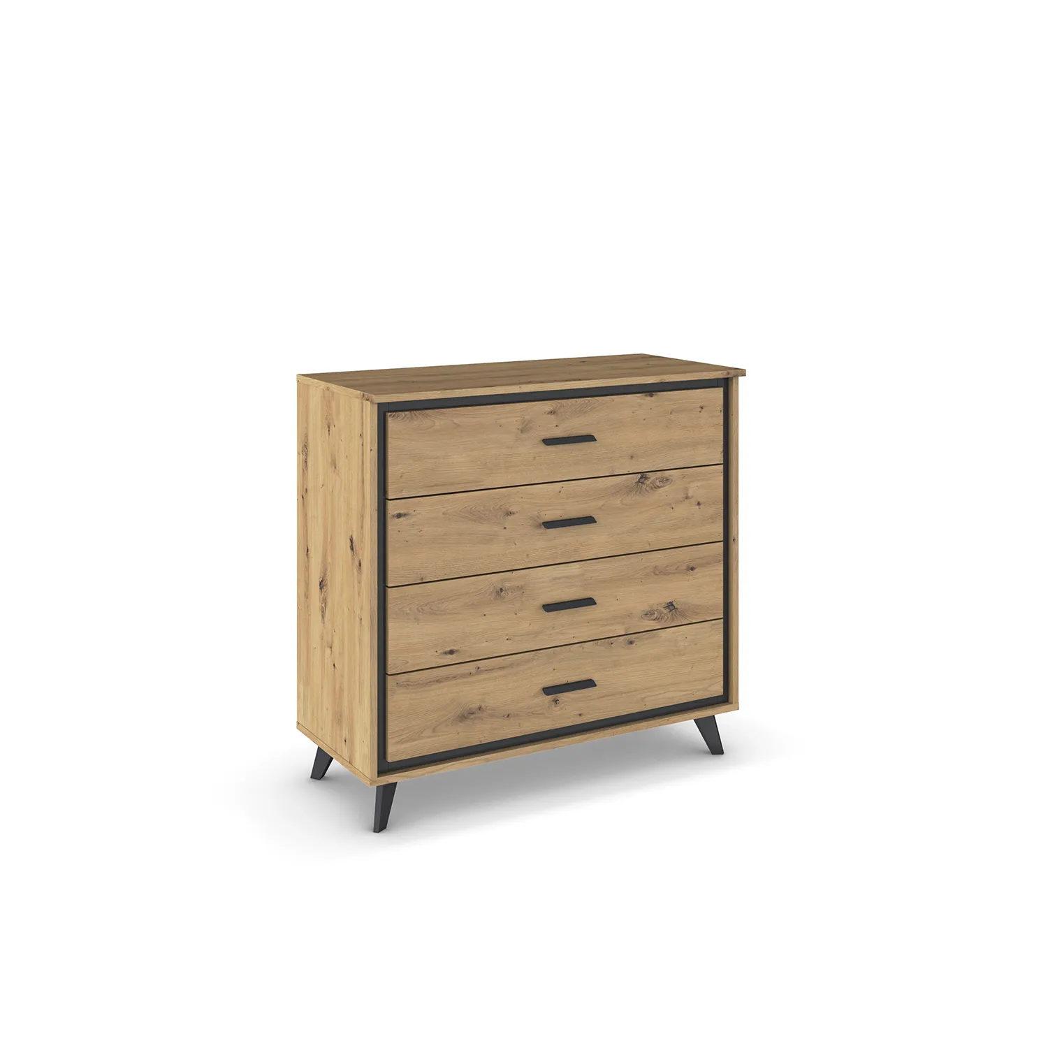 Zolo Artisan Oak 4 Drawer Chest