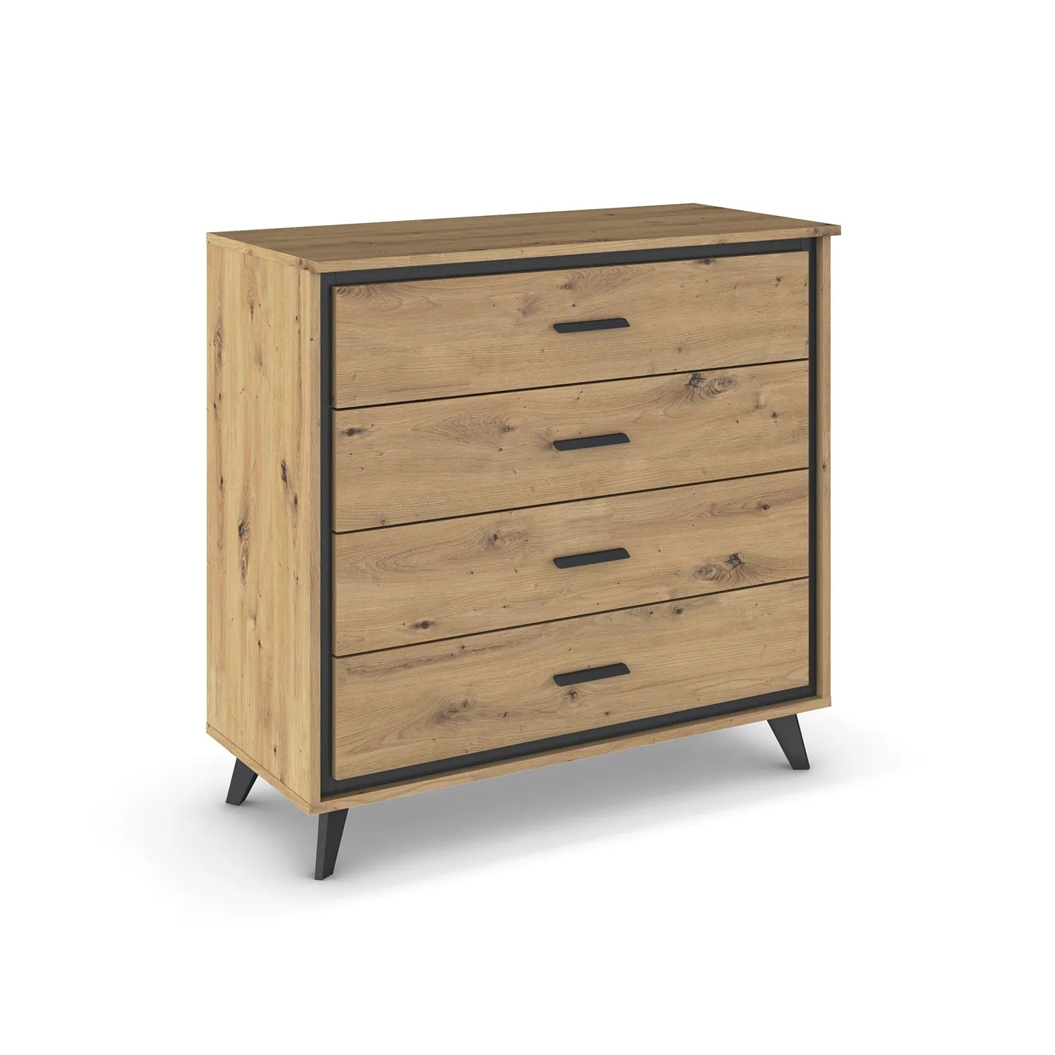 Zolo Artisan Oak 4 Drawer Chest