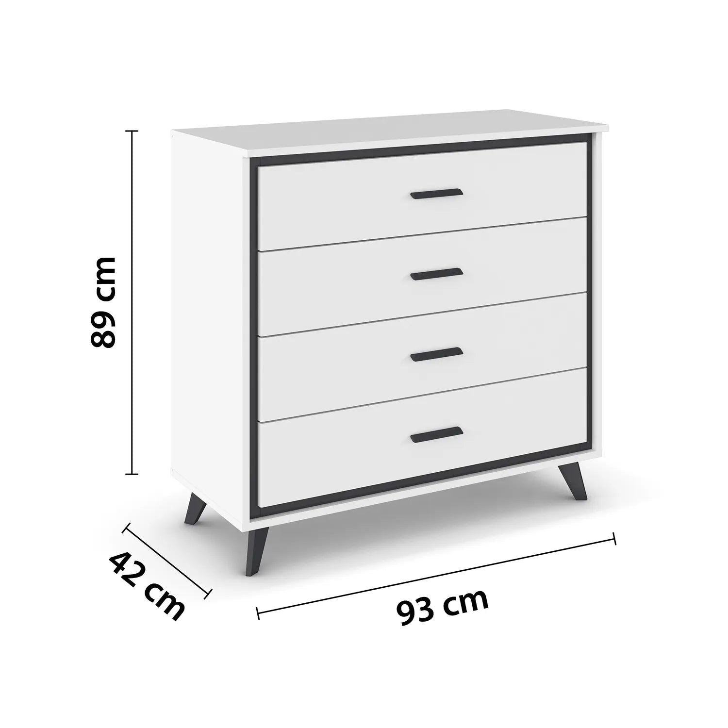 Zolo White 4 Drawer Chest