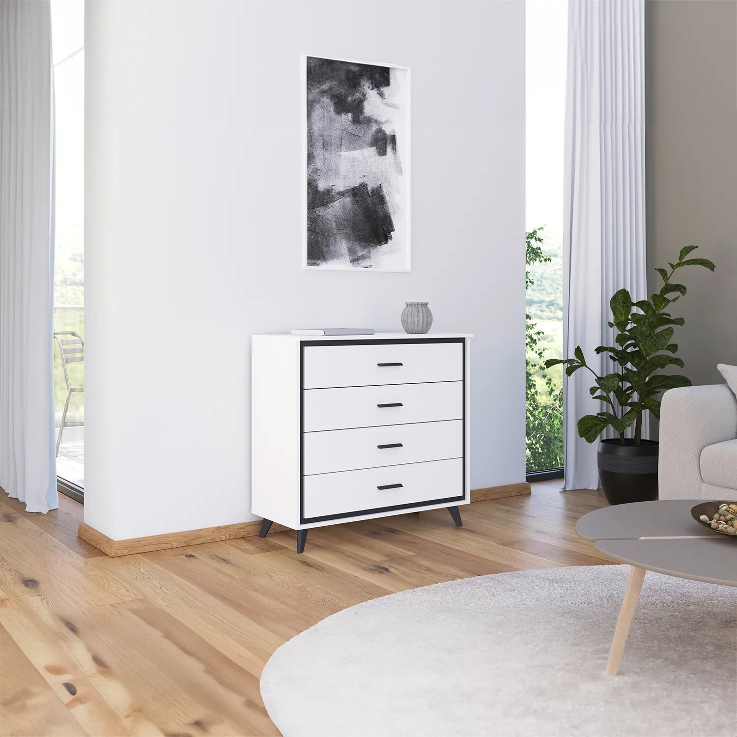 Zolo White 4 Drawer Chest