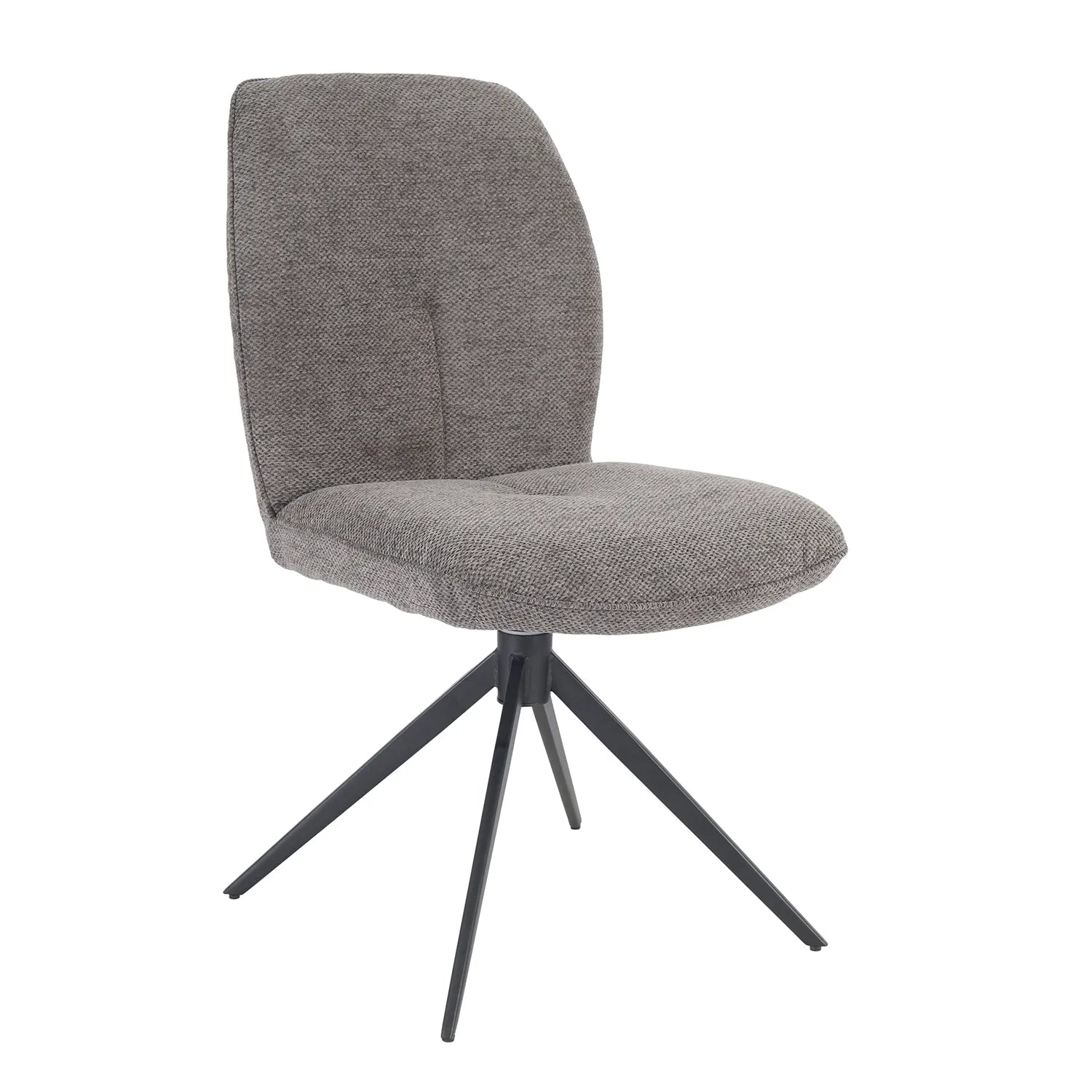 Perla Set of 4 Swivel Fabric Dining Chairs