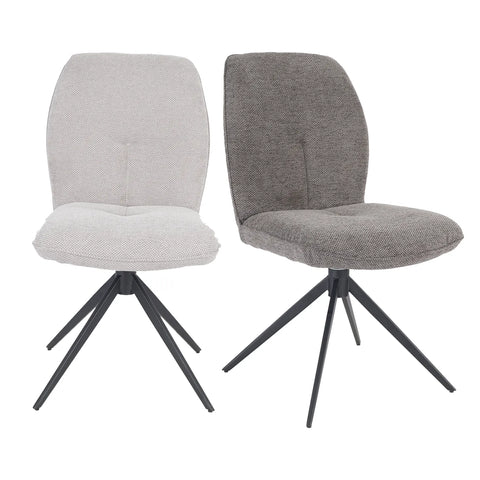 Perla Fabric Swivel dining Chairs