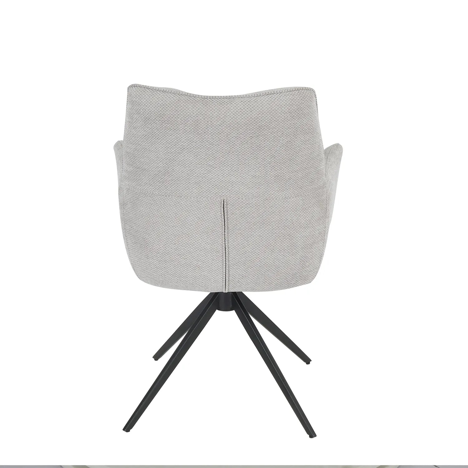 Perla Carver Set of 4 Swivel Fabric Dining Chairs