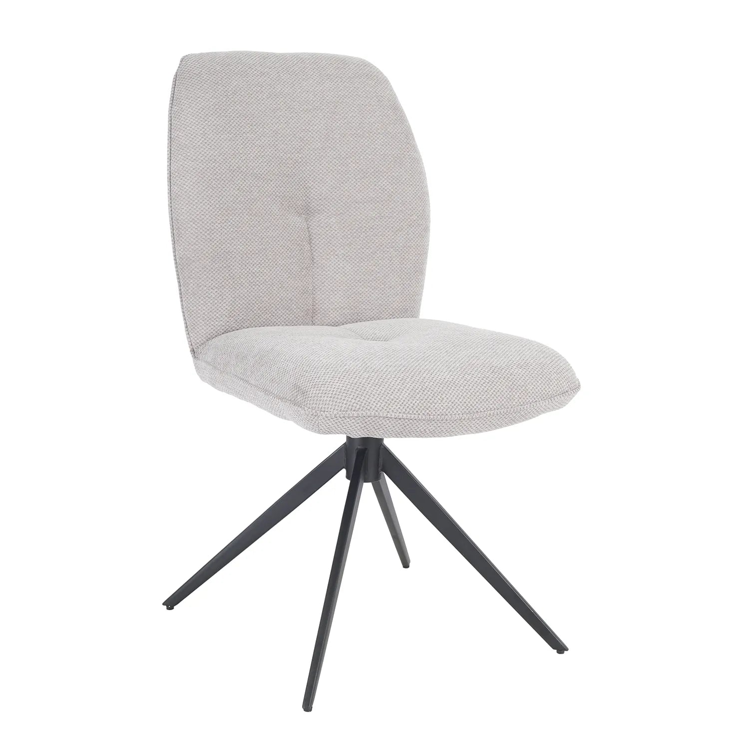 Perla Set of 4 Swivel Fabric Dining Chairs