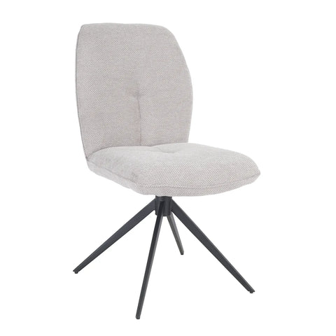 Taupe Fabric Swivel Dining Chair