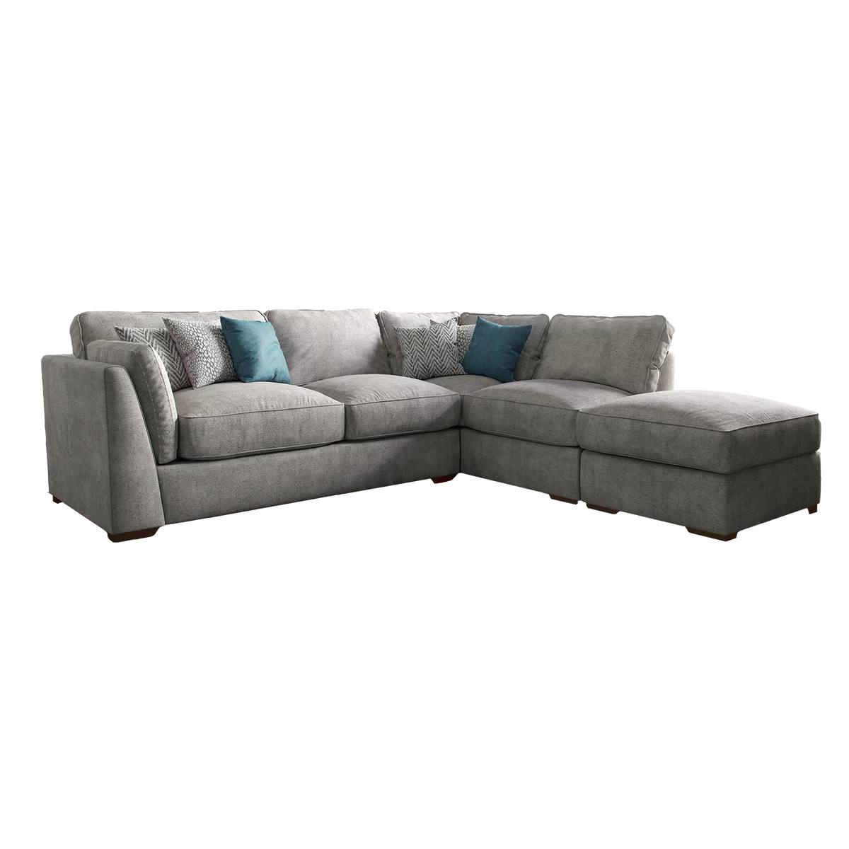 Phoebe Fabric Pillow Back Corner Chaise Sofa - Main Image 