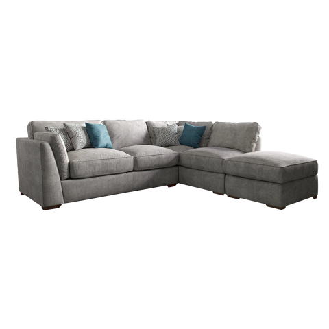 Phoebe Fabric Pillow Back Corner Chaise Sofa - Main Image 