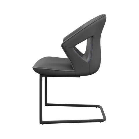 Phoenix Faux Leather Grey Dining Chair. Also available in Taupe-Side-Chair-Image