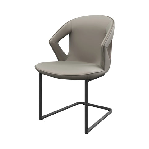 Phoenix Faux Leather Taupe Dining Chair. Also available in Grey-Chair-Angled-Image