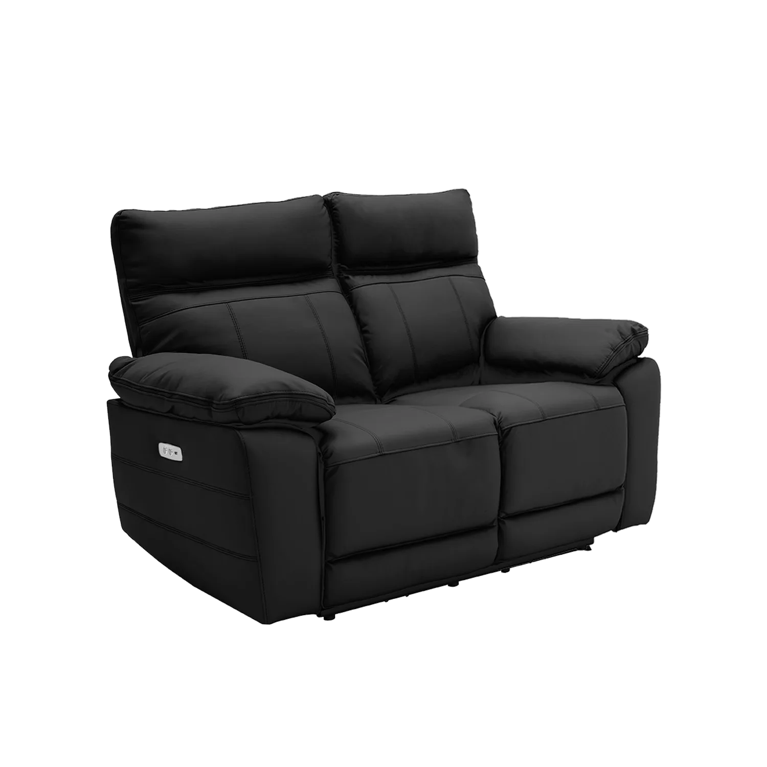 Positano Black Leather 2 Seater Electric Recliner Sofa