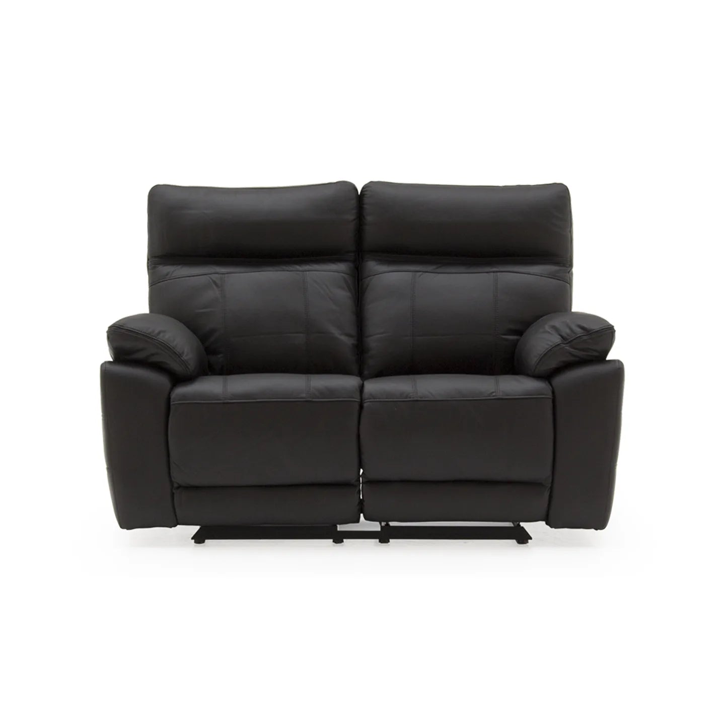 Positano Black Leather 2 Seater Electric Recliner Sofa