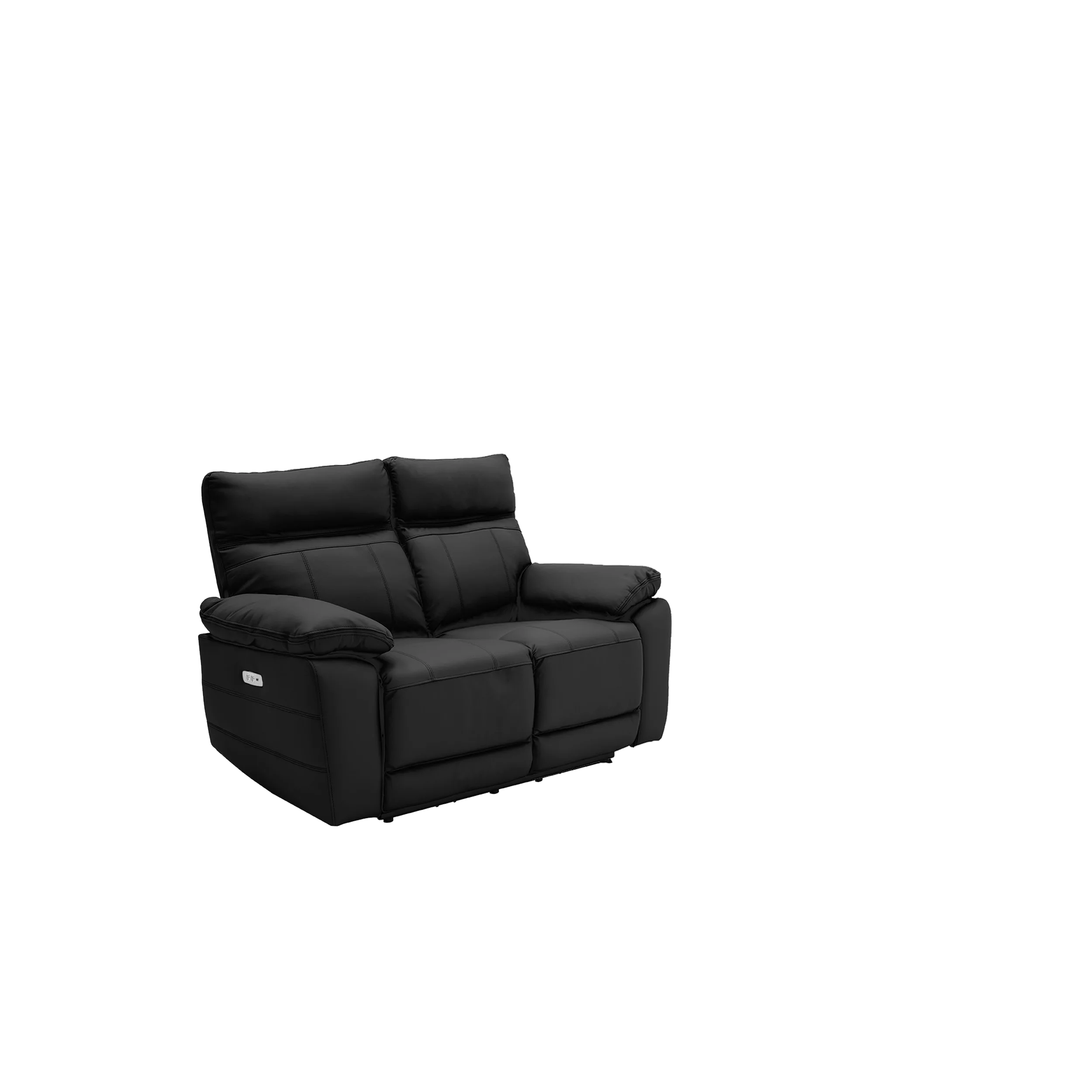 Positano Black Leather 2 Seater Electric Recliner Sofa