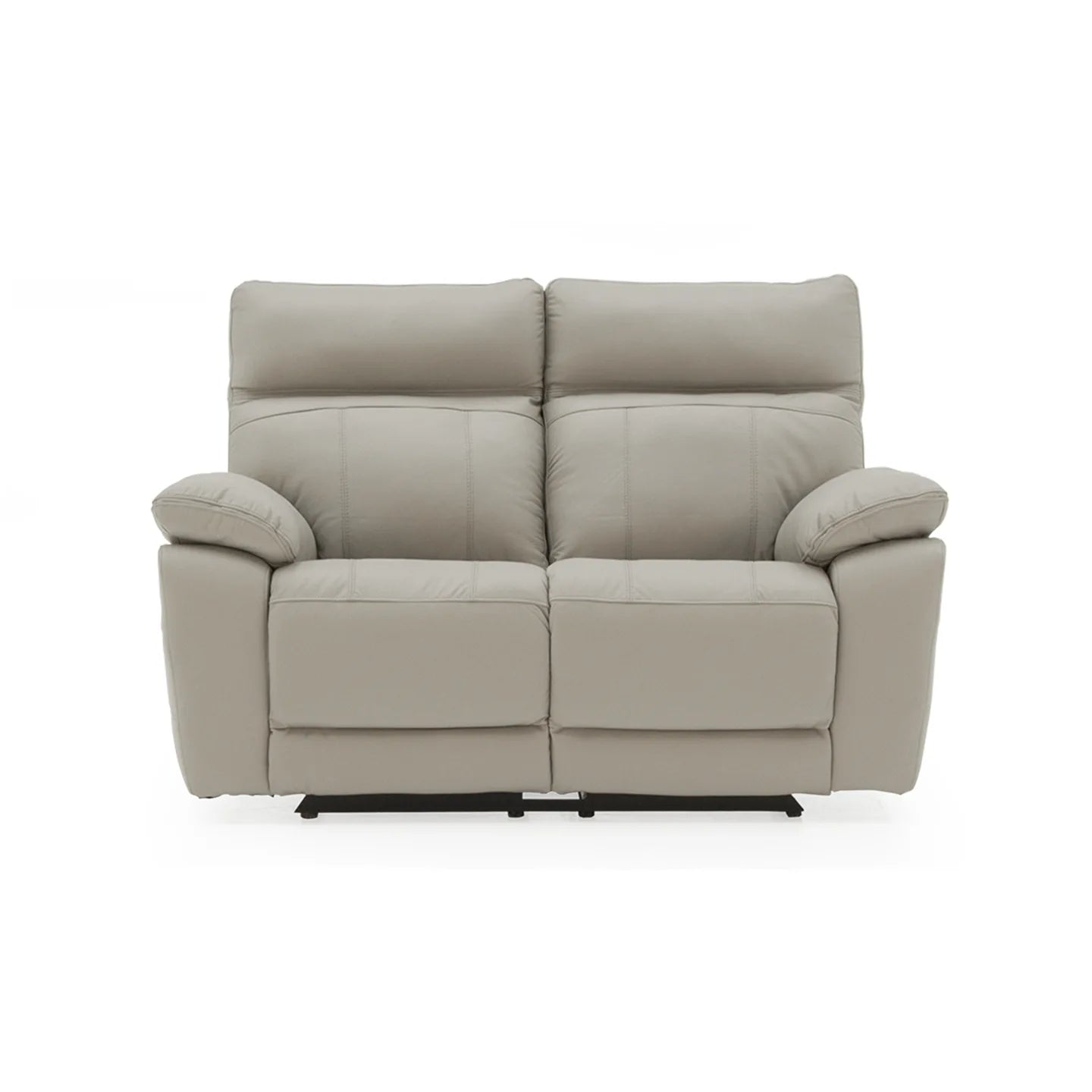 Positano Light Grey Leather 2 Seater Electric Recliner Sofa