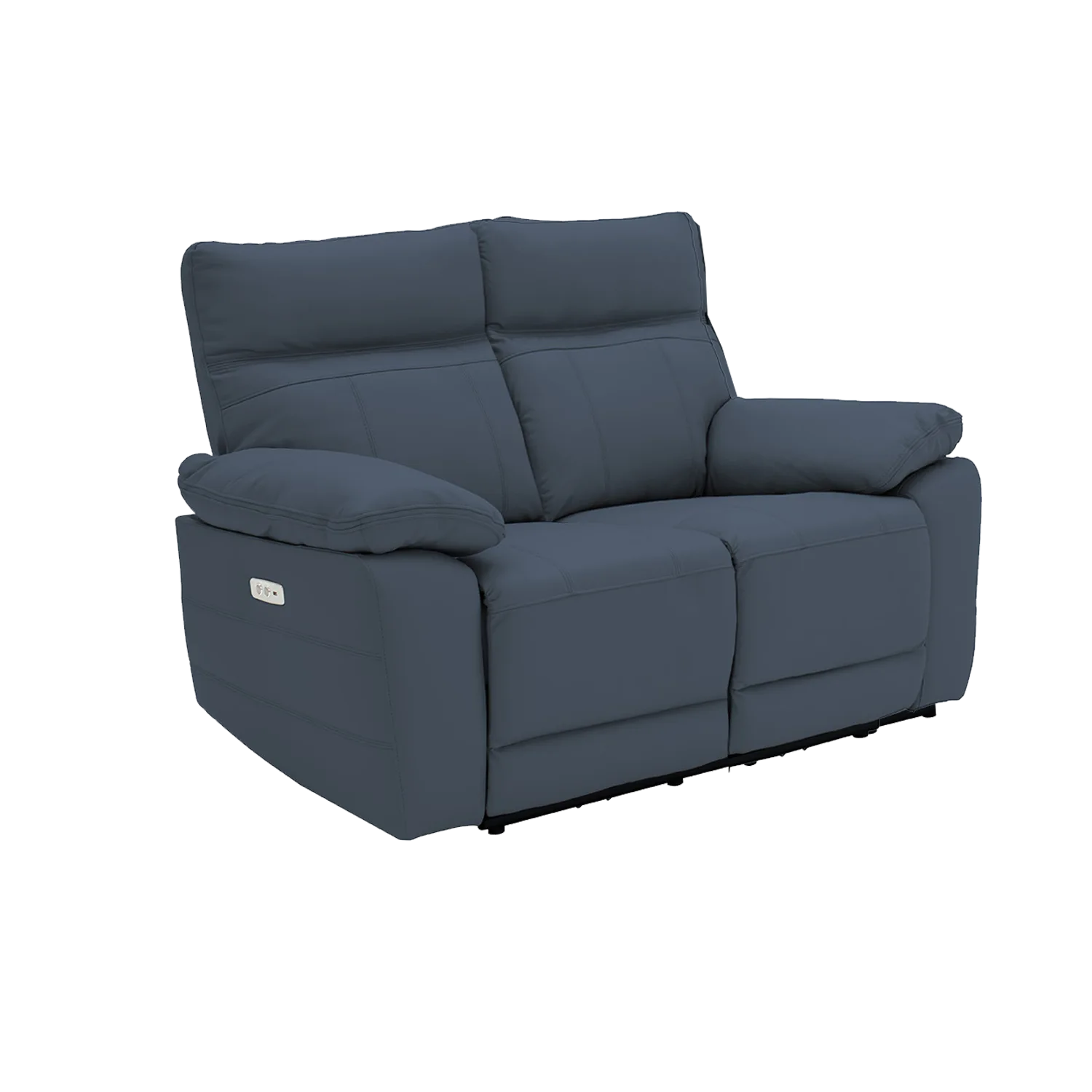 Positano Indigo Leather 2 Seater Electric Recliner Sofa