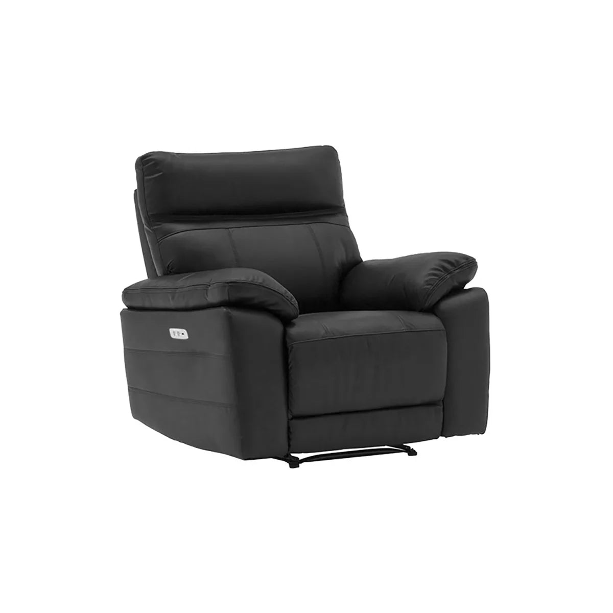 Positano Black Leather Electric Recliner Arm Chair