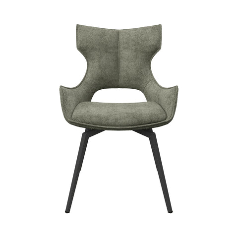 Westin Green Fabric Swivel Dining Chair