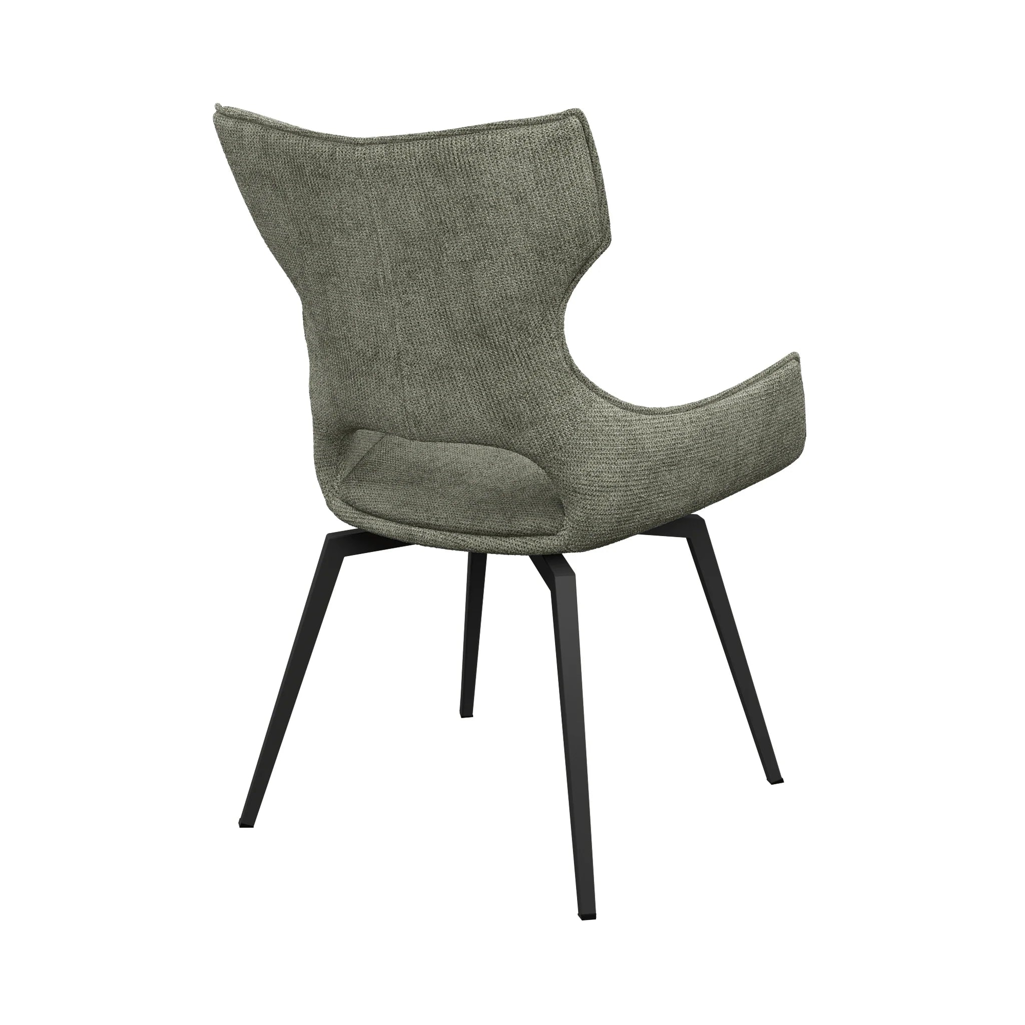 Westin Green Fabric Swivel Dining Chair