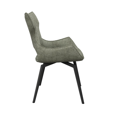 Westin Green Fabric Swivel Dining Chair