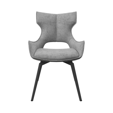 Westin Grey Fabric Swivel Dining Chair