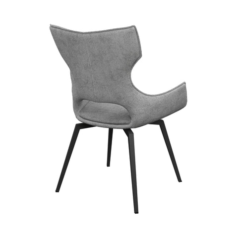 Westin Grey Fabric Swivel Dining Chair