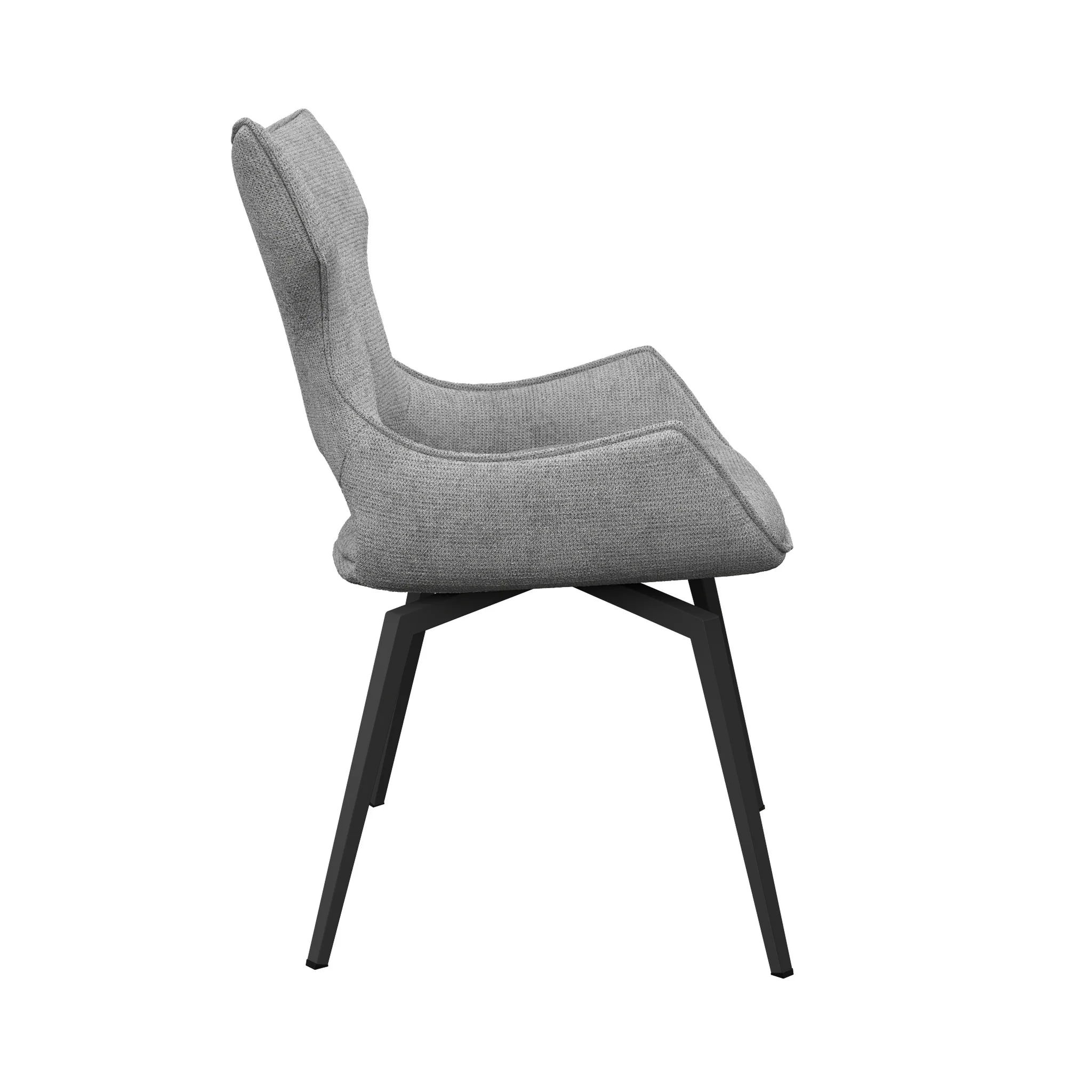 Westin Grey Fabric Swivel Dining Chair