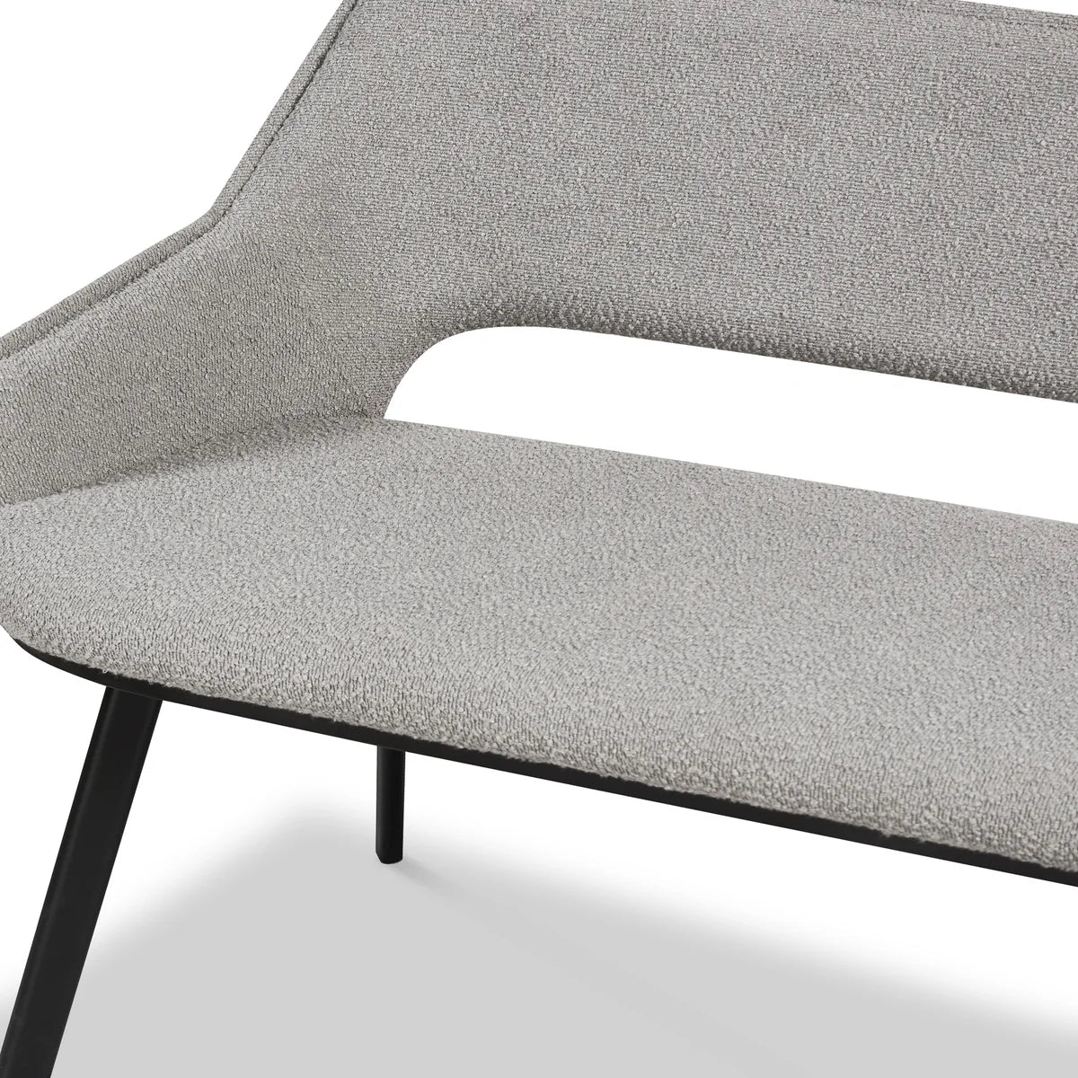 Harley Light Grey Boucle Dining Bench