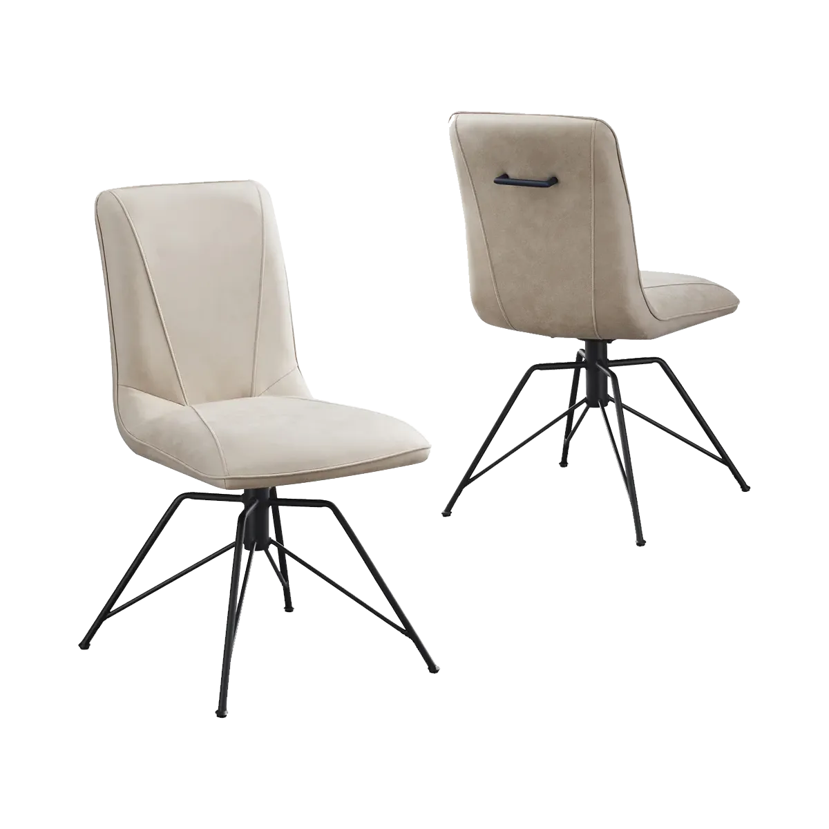 Arachnos Swivel Dining Chairs, Set of 4