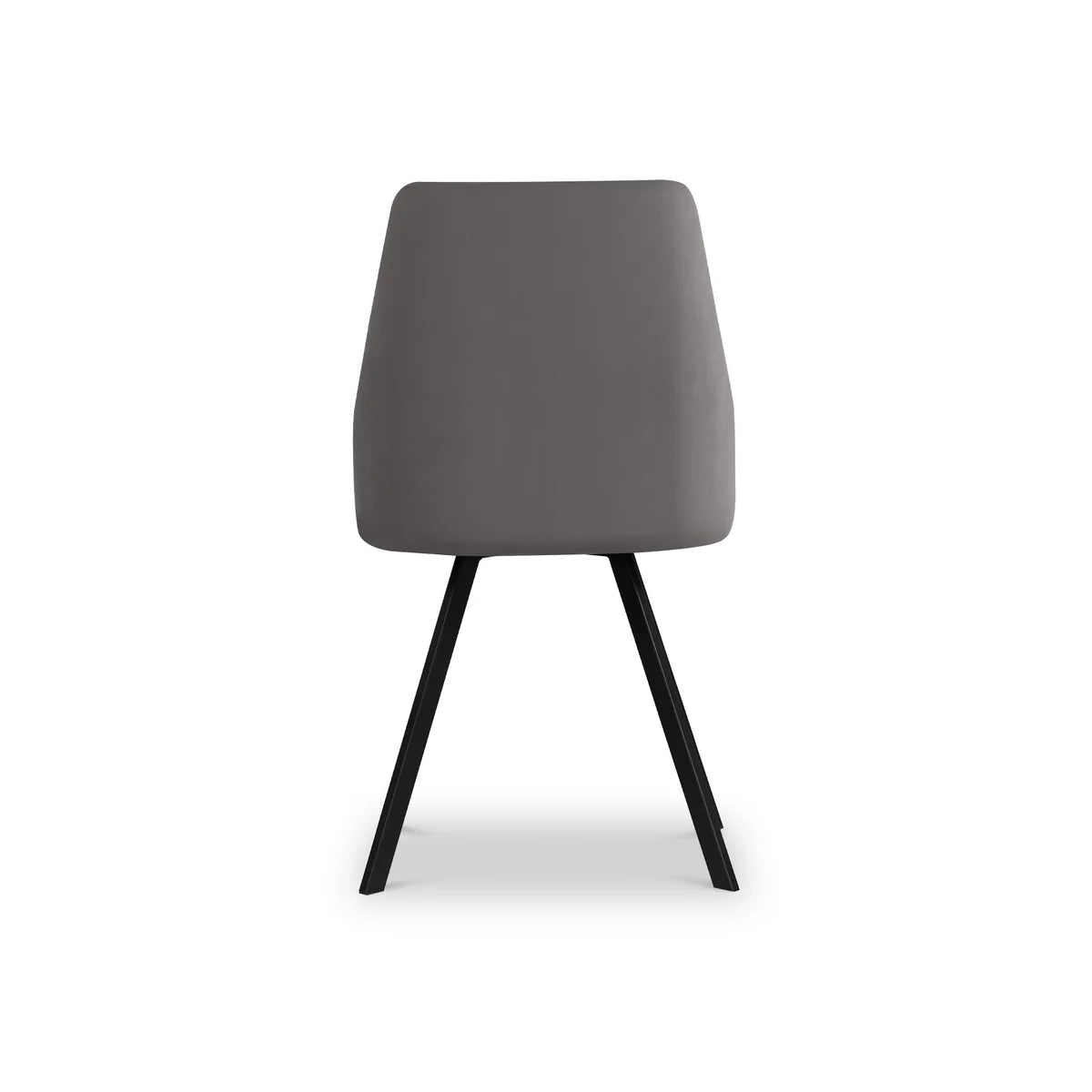 Federic Dark Grey Velvet Set of 4 Dining Chairs, also available in lLight Grey Leather - Back View