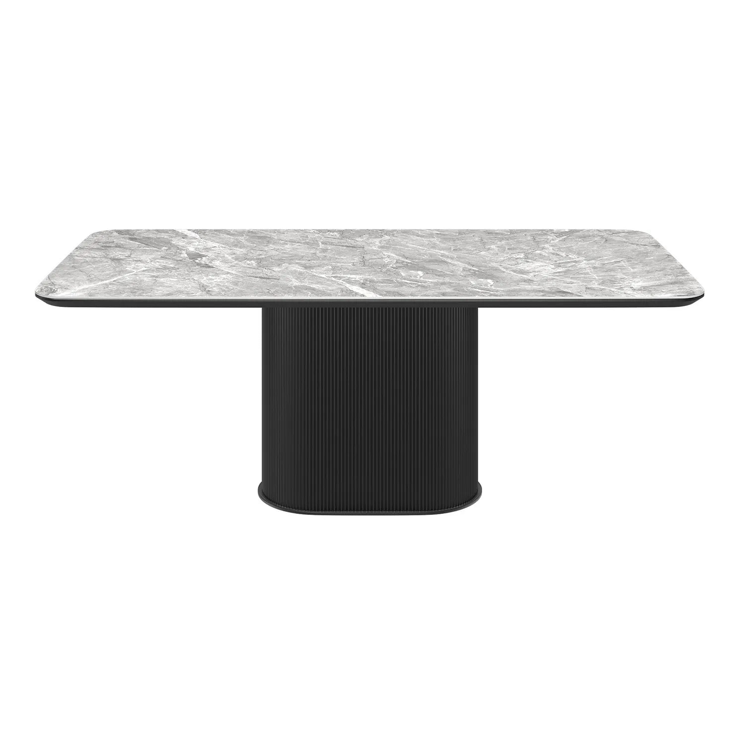 Blakely High Gloss Light Grey Marble Effect Ceramic Coffee Table