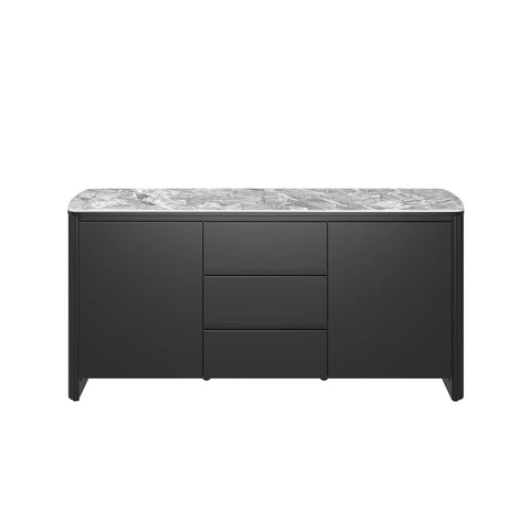 Blakely 2 Door 3 Drawer Sideboard with Light Grey Ceramic Top 