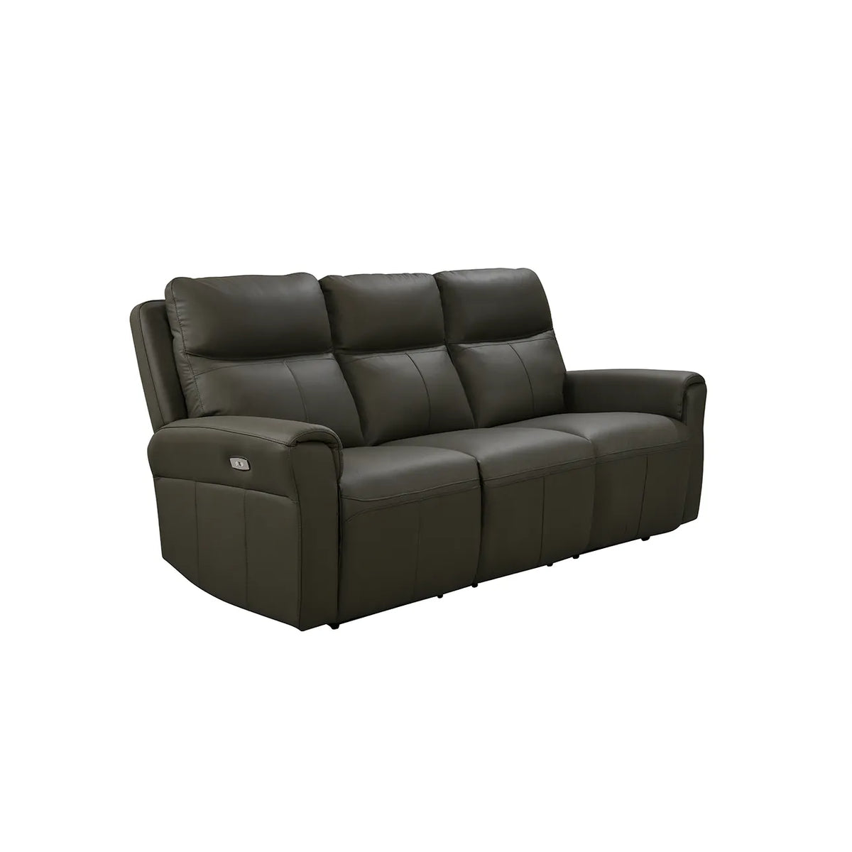 Vida Living Russo Ash Leather Electric Recliner 3 Seater Sofa 