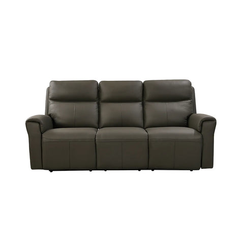 Vida Living Russo Ash Leather Power Recliner 3 Seater Sofa 