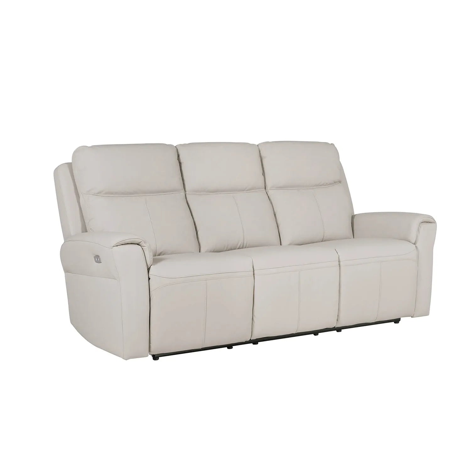 Dylan Stone Leather 3 Seater Power Recliner Sofa