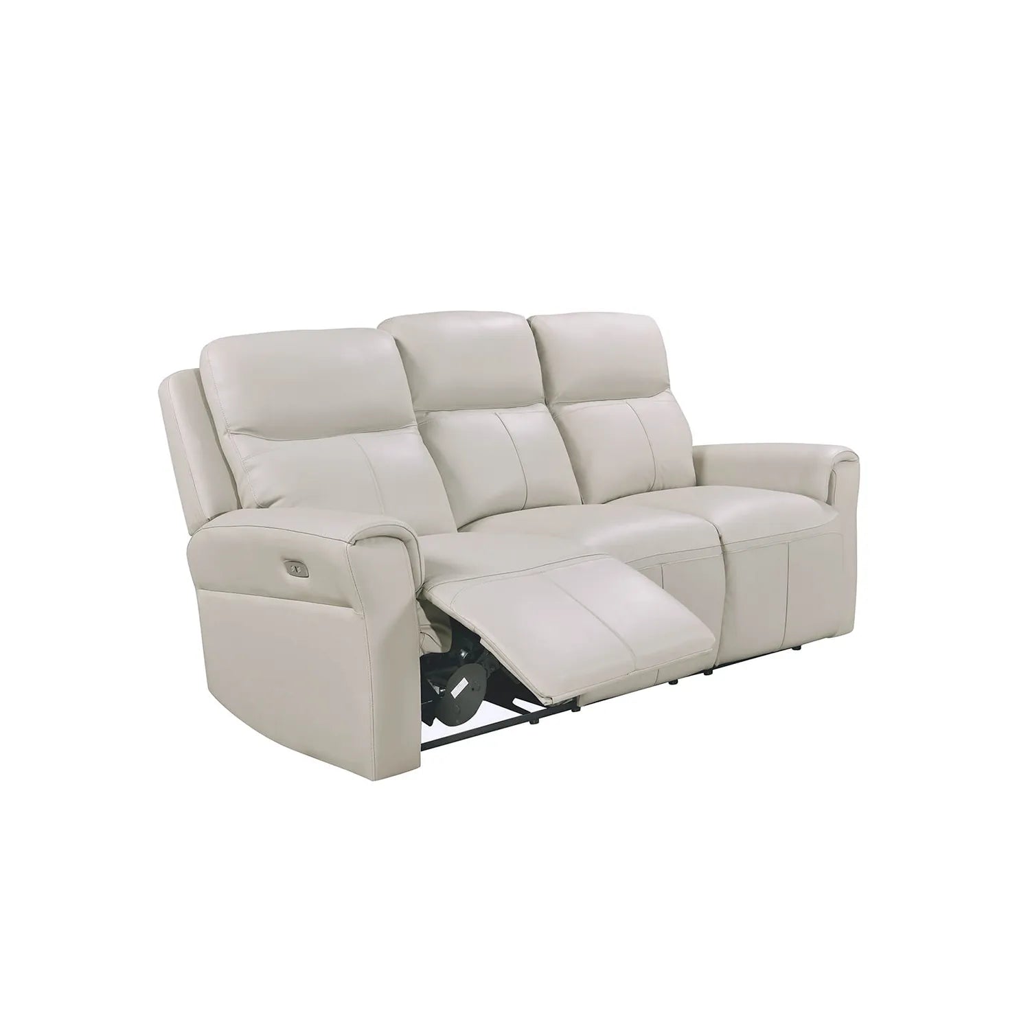 Dylan Stone Leather 3 Seater Power Recliner Sofa