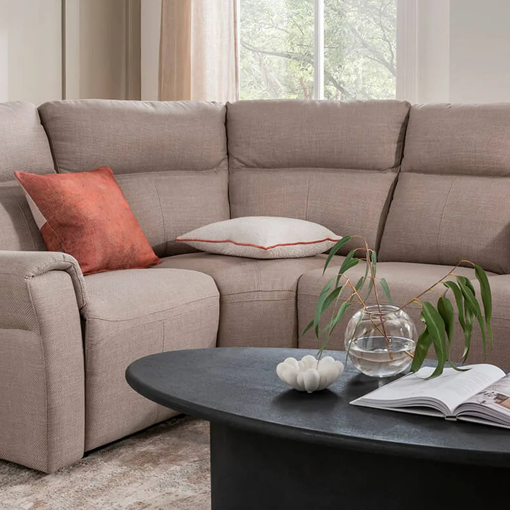 Dylan Fabric Corner Modular Power Recliner Sofa With Console