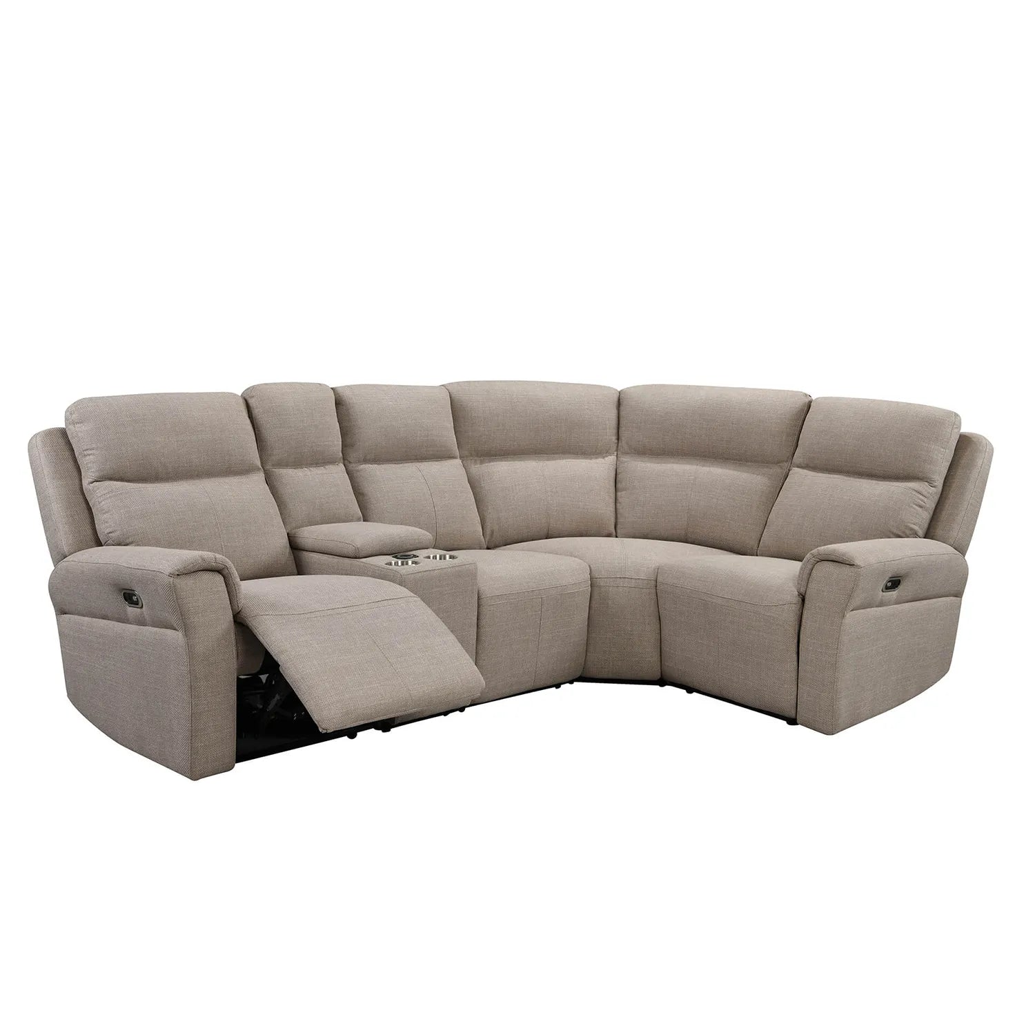 Dylan Fabric Corner Modular Power Recliner Sofa With Console