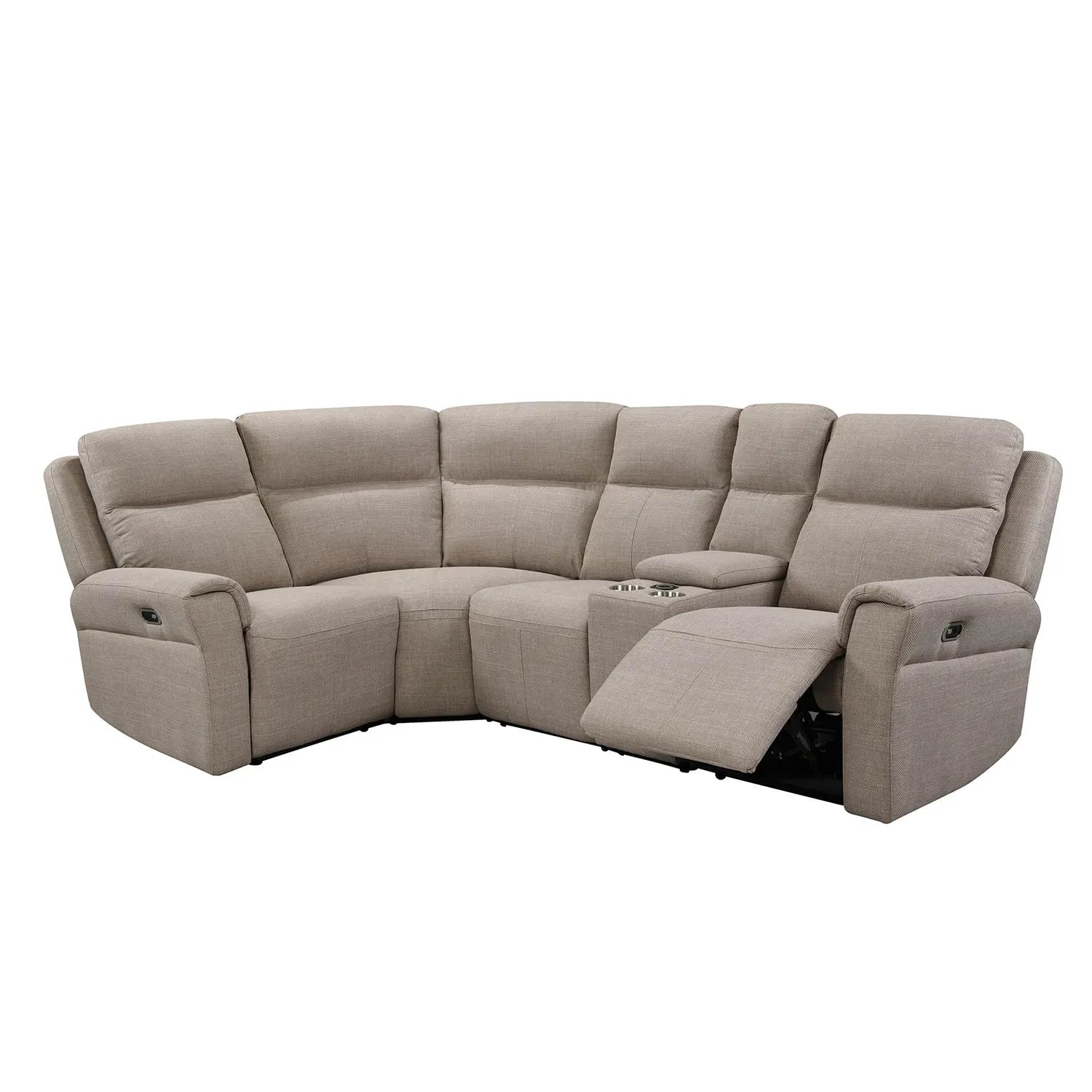 Dylan Fabric Corner Modular Power Recliner Sofa With Console