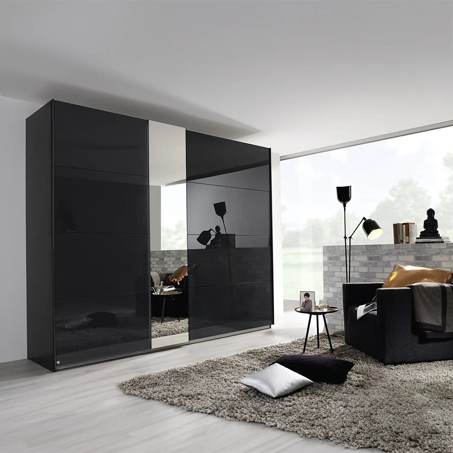 Rauch Graphite Perth Sliding Door Wardrobe