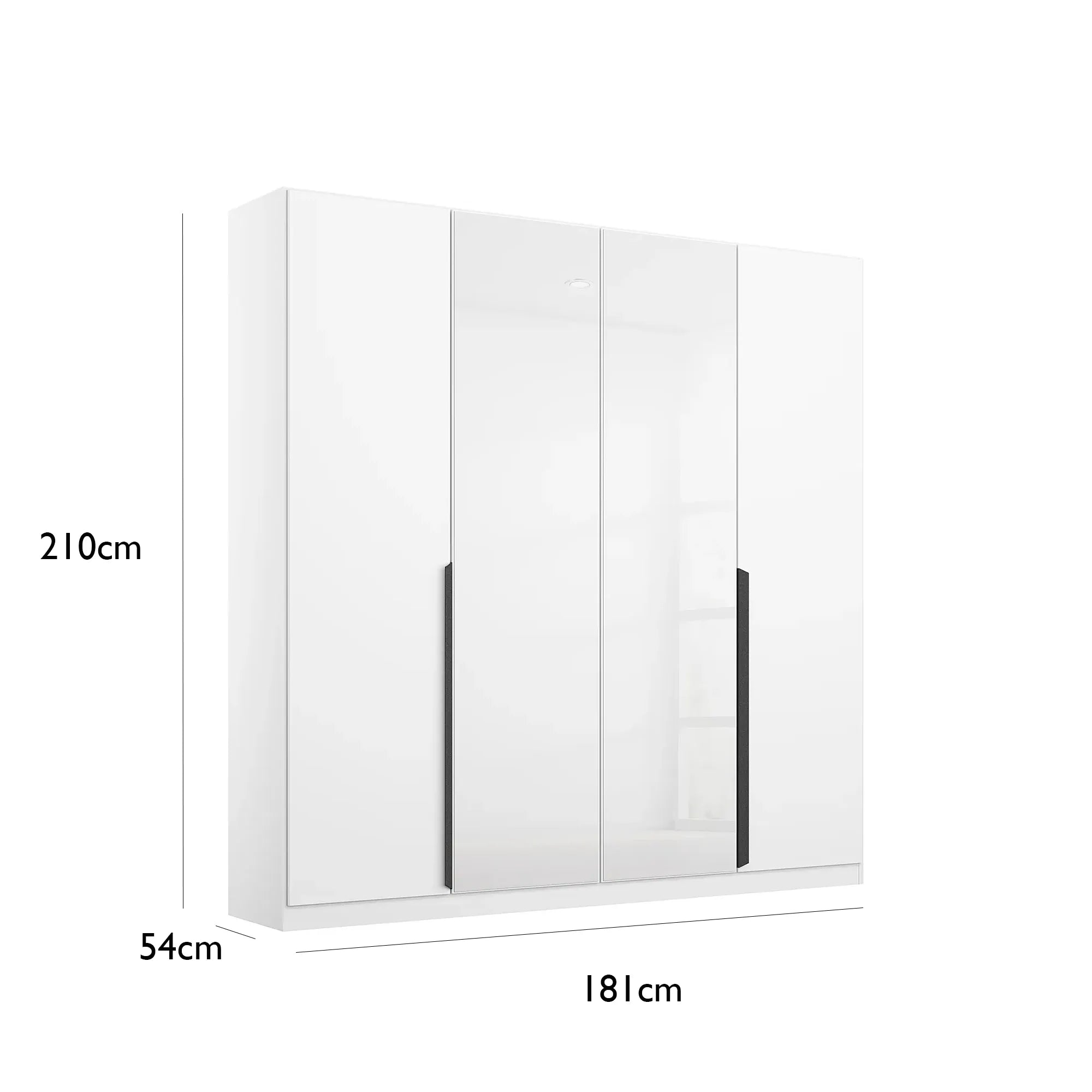 Artemis 4 Door Hinged Wardrobe - 181cm