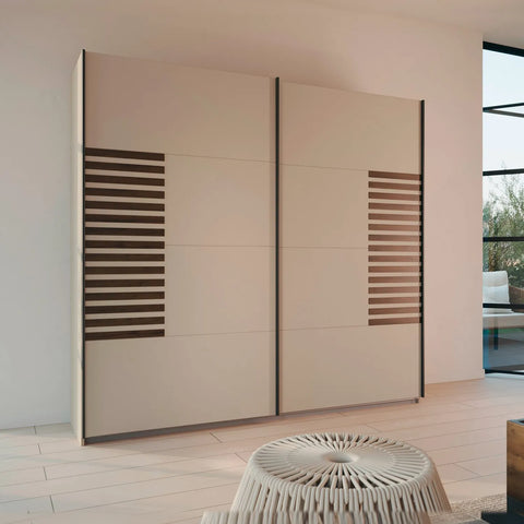 Vestro Champagne Decor Sliding Door Wardrobe