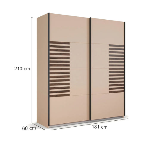 Vestro Champagne Sliding Door Wardrobe - W181cm