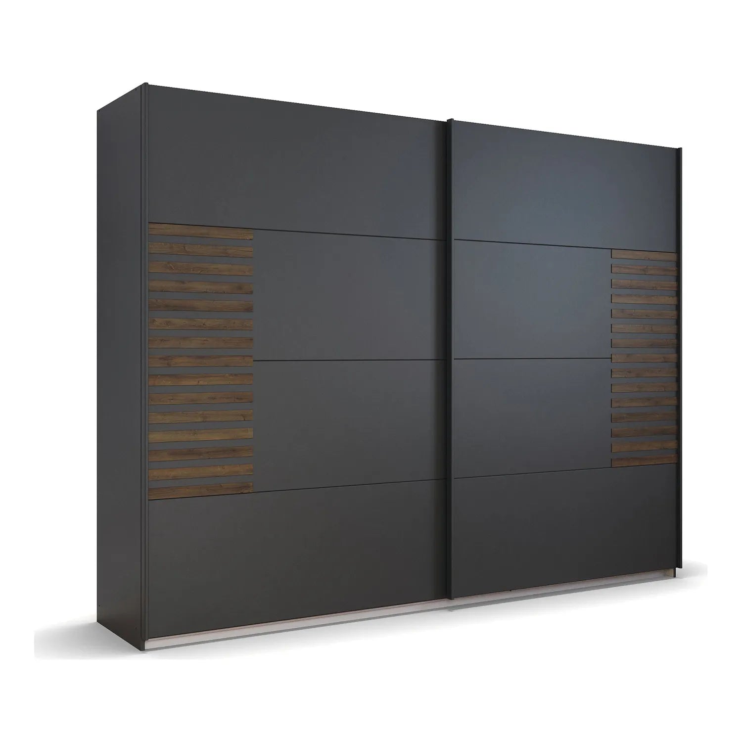 Rauch Metallic Grey Barea Sliding Door Wardrobe