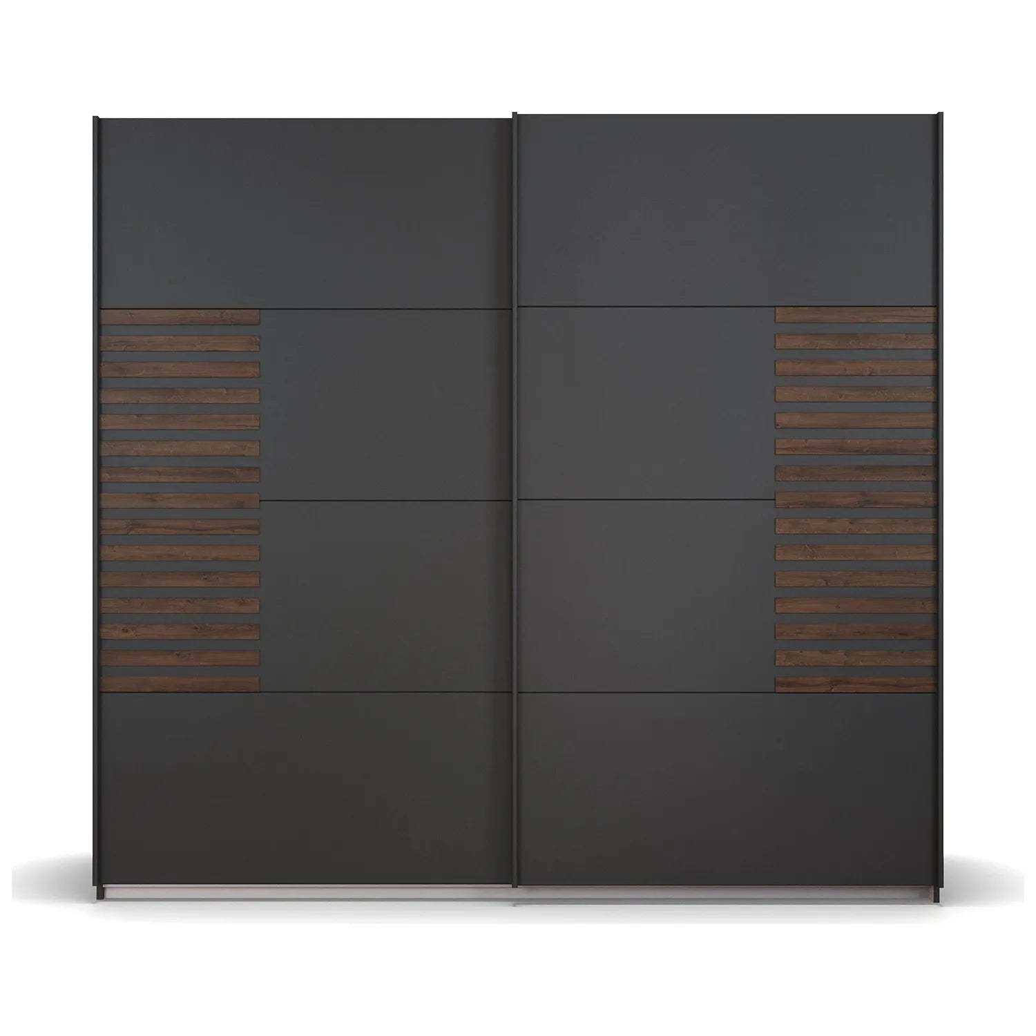 Rauch Metallic Grey Barea Sliding Door Wardrobe